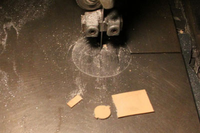 Cutting out the new Zundapp KS601 tail light insulator.